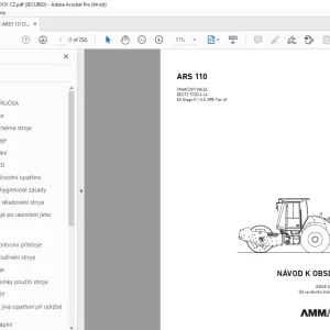 AMMANN ARS 110 NÁVOD K OBSLUZE 2383020 PDF
