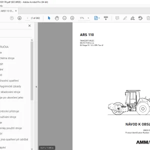 AMMANN ARS 110 NÁVOD K OBSLUZE 3001216 PDF
