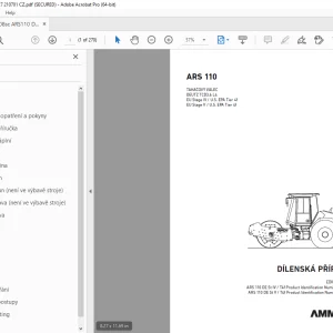 AMMANN ARS 110 TAHAČOVÝ VÁLEC DÍLENSKÁ PŘÍRUČKA PDF