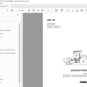 AMMANN ARS 110 TAHAČOVÝ VÁLEC DÍLENSKÁ PŘÍRUČKA PDF