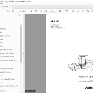 AMMANN ARS 110 NÁVOD K OBSLUZE 3010627 PDF