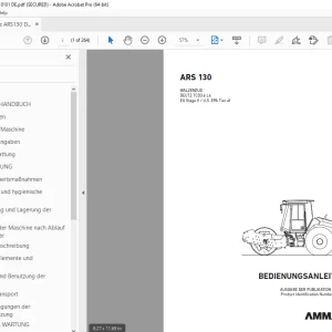 AMMANN ARS 130 BEDIENUNGSANLEITUNG 3001632 PDF