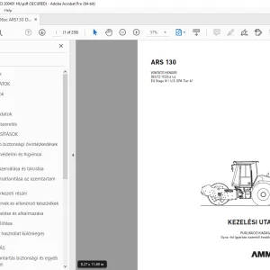 AMMANN ARS 130 KEZELÉSI UTASÍTÁS 2373023 PDF