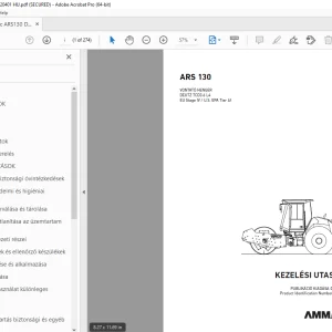 AMMANN ARS 130 KEZELÉSI UTASÍTÁS 3028779 PDF