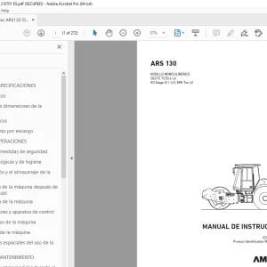 AMMANN ARS 130 MANUAL DE INSTRUCCIONES 3009841 PDF