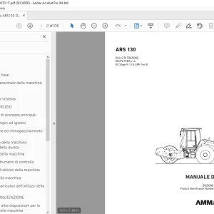 AMMANN ARS 130 MANUALE D’USO 3010629 PDF