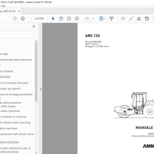 AMMANN ARS 130 MANUALE D’USO 3022277 PDF