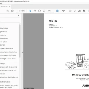 AMMANN ARS 130 MONOBILLE MANUEL UTILISATEUR 2373016 PDF