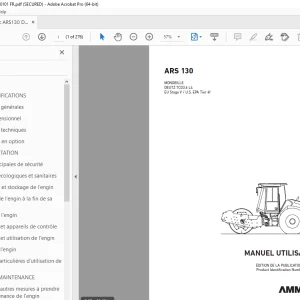 AMMANN ARS 130 MONOBILLE MANUEL UTILISATEUR 3022304 PDF