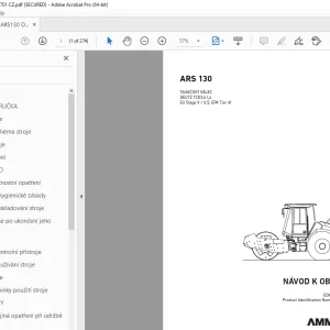 AMMANN ARS 130 NÁVOD K OBSLUZE 3010629 PDF