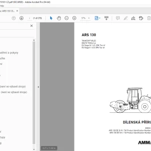 AMMANN ARS 130 TAHAČOVÝ VÁLEC DÍLENSKÁ PŘÍRUČKA PDF