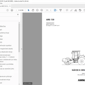 AMMANN ARS 130 TAHAČOVÝ VÁLEC NÁVOD K OBSLUZE 2373012 PDF