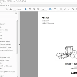 AMMANN ARS 130 TAHAČOVÝ VÁLEC NÁVOD K OBSLUZE 2373023 PDF
