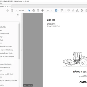 AMMANN ARS 130 TAHAČOVÝ VÁLEC NÁVOD K OBSLUZE 2393004
