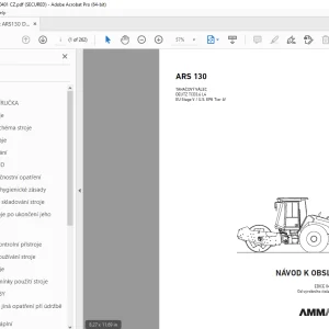 AMMANN ARS 130 TAHAČOVÝ VÁLEC NÁVOD K OBSLUZE 2393007 PDF