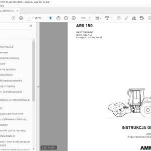 AMMANN ARS 150 INSTRUKCJA OBSŁUGI 3009982 PDF