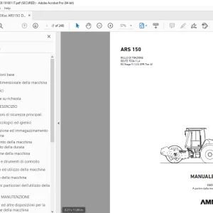 AMMANN ARS 150 MANUALE D’USO 2403008 PDF
