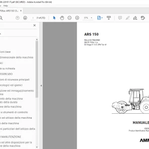 AMMANN ARS 150 MANUALE D’USO 3025686 PDF