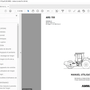 AMMANN ARS 150 MONOBILLE MANUEL UTILISATEUR 3002907 PDF