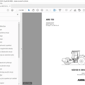 AMMANN ARS 150 NÁVOD K OBSLUZE 2403008 PDF
