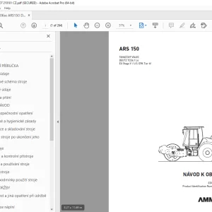 AMMANN ARS 150 TAHAČOVÝ VÁLEC NÁVOD K OBSLUZE 3002907 PDF