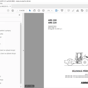 AMMANN ARS 200 ARS 220 DÍLENSKÁ PŘÍRUČKA PDF