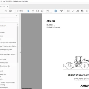 AMMANN ARS 200 BEDIENUNGSANLEITUNG 3047085 PDF