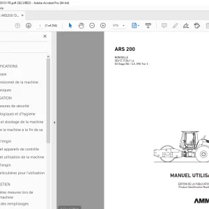 AMMANN ARS 200 MANUEL UTILISATEUR 3024819 PDF