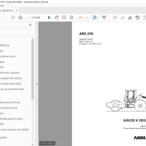 AMMANN ARS 200 NÁVOD K OBSLUZE 3010357 PDF