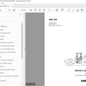 AMMANN ARS 200 NÁVOD K OBSLUZE 3016554 PDF