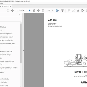 AMMANN ARS 200 TAHAČOVÝ VÁLEC NÁVOD K OBSLUZE 3029297 PDF