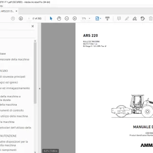 AMMANN ARS 220 MANUALE D‘USO 3041672 PDF