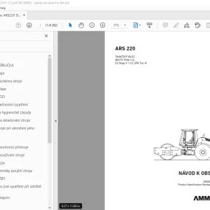 AMMANN ARS 220 NÁVOD K OBSLUZE 3027587 PDF