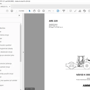 AMMANN ARS 220 NÁVOD K OBSLUZE 3041672 PDF