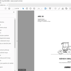 AMMANN ARS 30 TAHAČOVÝ VÁLEC NÁVOD K OBSLUZE 3000000 PDF
