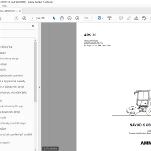 AMMANN ARS 30 TAHAČOVÝ VÁLEC NÁVOD K OBSLUZE 3045302 PDF