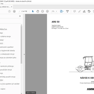 AMMANN ARS 50 TAHAČOVÝ VÁLEC NÁVOD K OBSLUZE 3000000 PDF