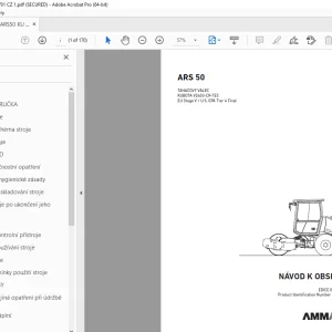 AMMANN ARS 50 TAHAČOVÝ VÁLEC NÁVOD K OBSLUZE 3045882 PDF