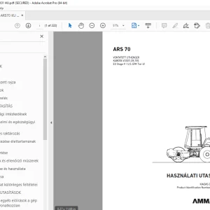 AMMANN ARS 70 HASZNÁLATI UTASÍTÁS 3001289 PDF