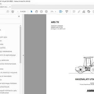 AMMANN ARS 70 HASZNÁLATI UTASÍTÁS 3017062 PDF
