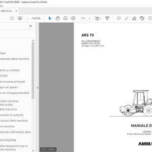 AMMANN ARS 70 MANUALE D’USO 3017062 PDF