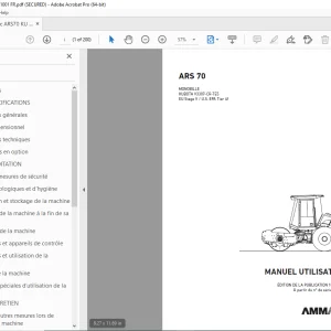 AMMANN ARS 70 MONOBILLE MANUEL UTILISATEUR 2563034 PDF