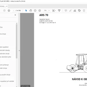 AMMANN ARS 70 TAHAČOVÝ VÁLEC NÁVOD K OBSLUZE 2563046 PDF