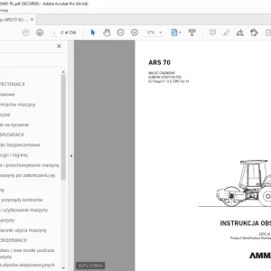 AMMANN ARS 70 WALEC CIĄGNIONY INSTRUKCJA OBSŁUGI 3028767 PDF