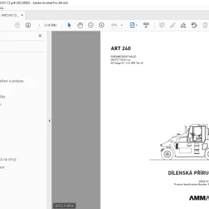 AMMANN ART 240 PNEUMATIKOVÝ VÁLEC DÍLENSKÁ PŘÍRUČKA 3027199 PDF