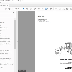 AMMANN ART 240 PNEUMATIKOVÝ VÁLEC NÁVOD K OBSLUZE 3027199 PDF