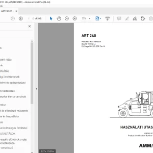AMMANN ART 240 PNEUMATIKUS HENGER HASZNÁLATI UTASÍTÁS 3027199 PDF