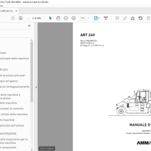 AMMANN ART 240 RULLO PNEUMATICO MANUALE D‘USO 3001217 PDF