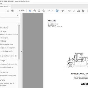 AMMANN ART 280 COMPACTEUR À PNEU MANUEL UTILISATEUR 3021981 PDF