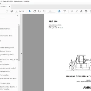 AMMANN ART 280 MANUAL DE INSTRUCCIONES 3021982